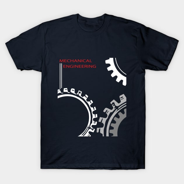 mechanical engineering text & gear logo design T-Shirt by PrisDesign99